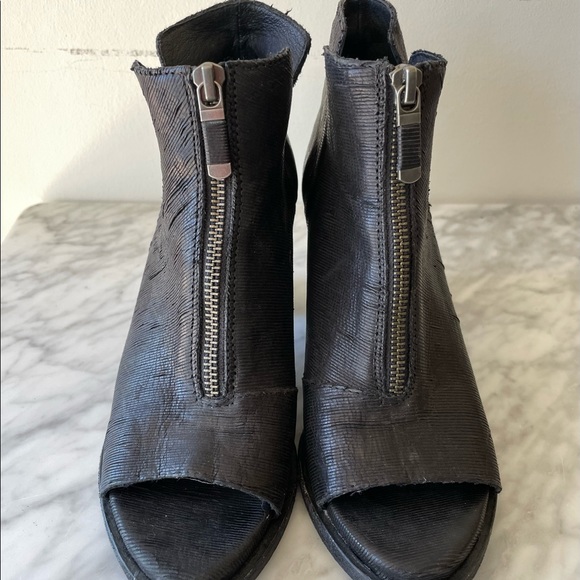 Eileen Fisher Open Toe Zip Booties - Picture 2 of 6